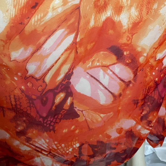 Orange floral maxi dress - Picture 3 of 4